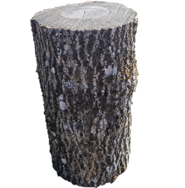 Hackstock weißer Hintergrund