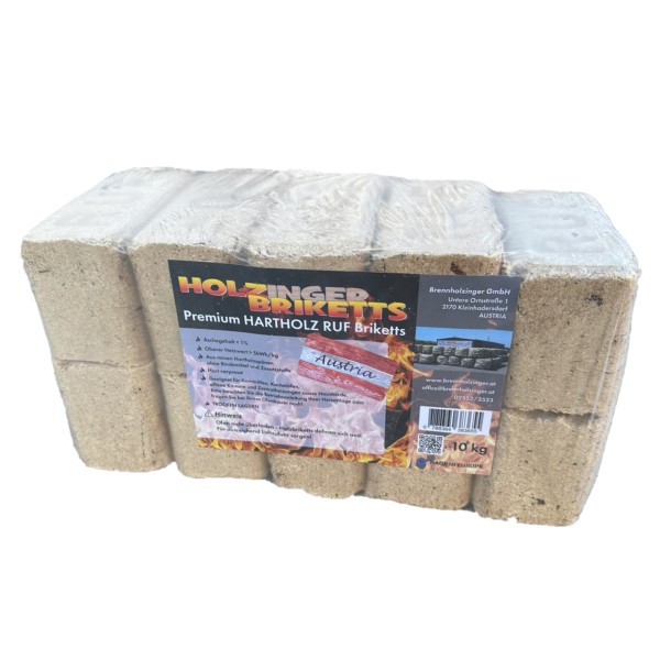 10 kg Packung HolzingerBriketts